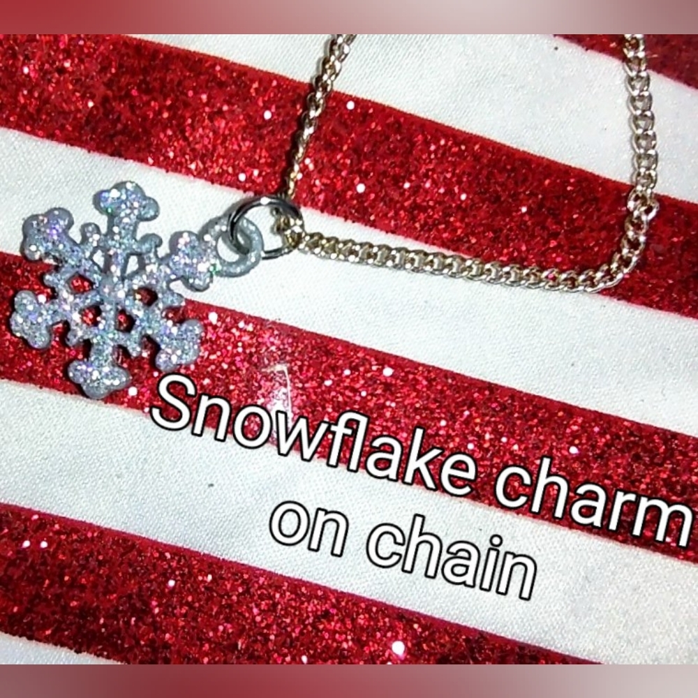 Rainbow Glitter Snowflake  Pendant - Picture 6 of 12